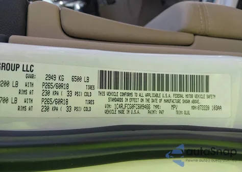 2015 Jeep Grand Cherokee Overland z USA, uszkodzony, nr VIN 1C4RJFCG0FC609466